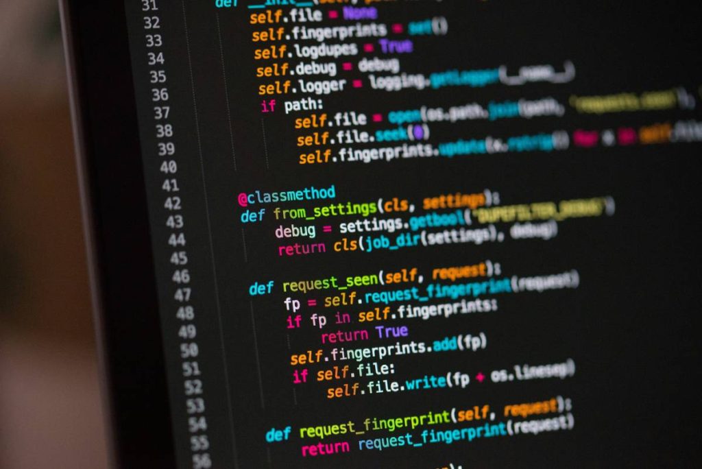 a computer screen with a bunch of code on it